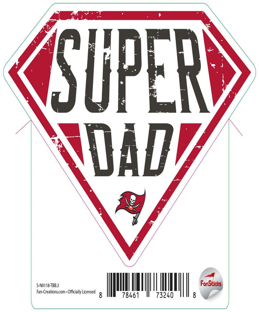 Fan Creations Decal Tampa Bay Buccaneers 3in Decal - Super Dad