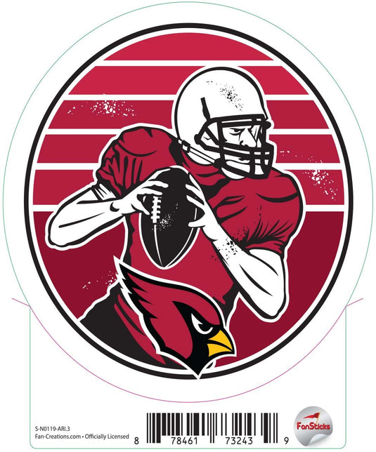 Fan Creations Decal Arizona Cardinals 3in Decal 