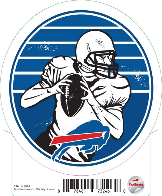 Fan Creations Decal Buffalo Bills 3in Decal Vintage Circle Player