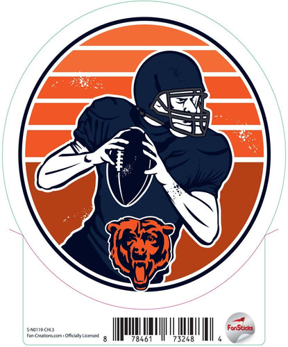 Fan Creations Decal Chicago Bears 3in Decal Vintage Circle Player