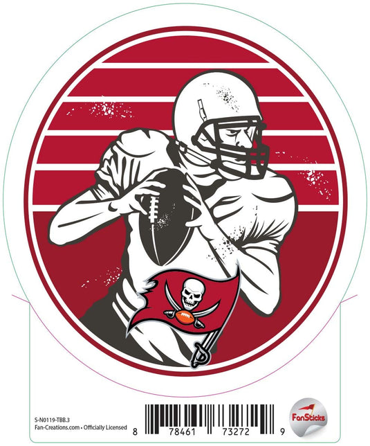 Fan Creations Decal Tampa Bay Buccaneers 3in Decal - Vintage Circle Player