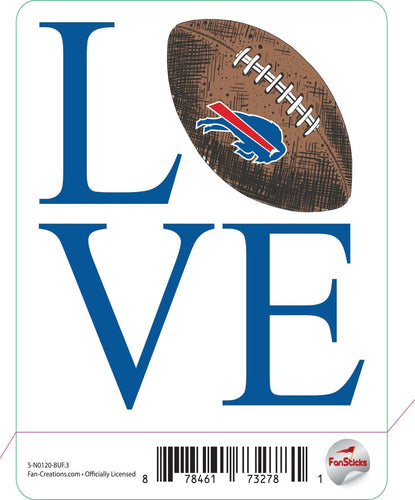 Fan Creations Decal Buffalo Bills 3in Decal Love