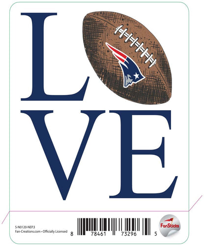 Fan Creations Decal New England Patriots 3in Decal Love