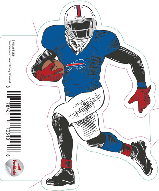 Fan Creations Decal Buffalo Bills 3in Decal Player Illustration