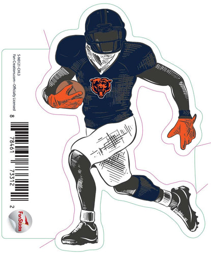 Fan Creations Decal Chicago Bears 3in Decal Player Illustration