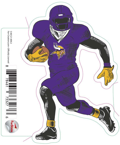 Fan Creations Decal Minnesota Vikings 3in Decal Player Illustration