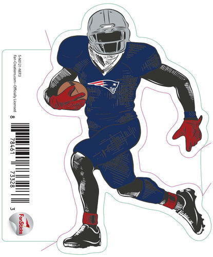 Fan Creations Decal New England Patriots 3in Decal Player Illustration