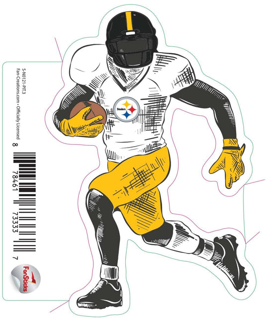 Fan Creations Decal Pittsburgh Steelers 3in Decal  Player Illustration