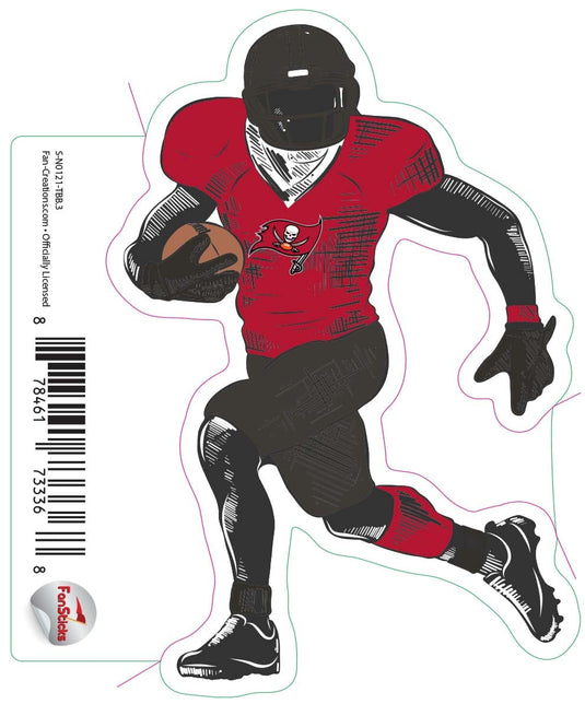 Fan Creations Decal Tampa Bay Buccaneers 3in Decal - Player Illustration