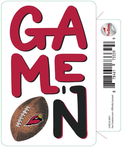 Fan Creations Decal Arizona Cardinals 3in Decal 