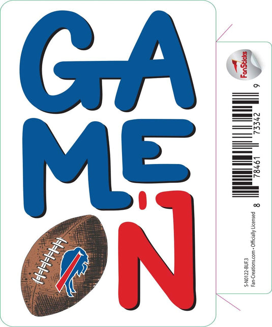 Fan Creations Decal Buffalo Bills 3in Decal Game On