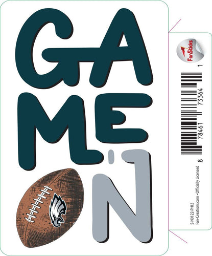 Fan Creations Decal Philadelphia Eagles 3in Decal Game On