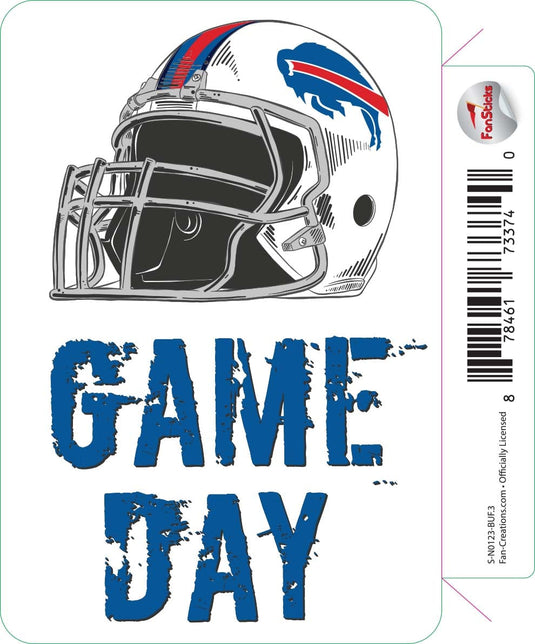 Fan Creations Decal Buffalo Bills 3in Decal Game Day Helmet