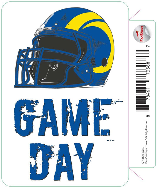 Fan Creations Decal Los Angeles Rams 3in Decal Game Day Helmet