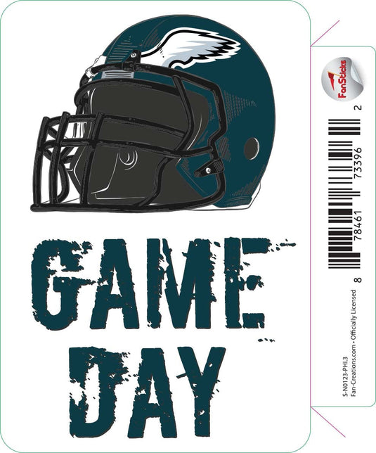 Fan Creations Decal Philadelphia Eagles 3in Decal Game Day Helmet