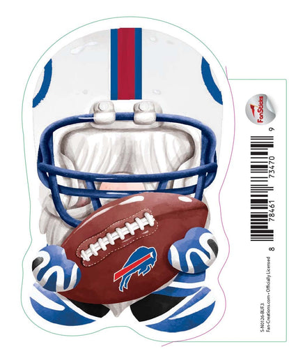 Fan Creations Decal Buffalo Bills 3in Decal Gnome with Football