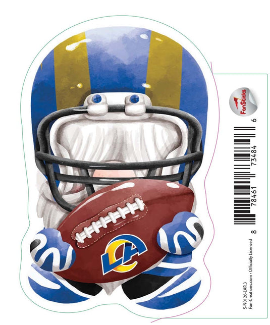 Fan Creations Decal Los Angeles Rams 3in Decal Gnome with Football