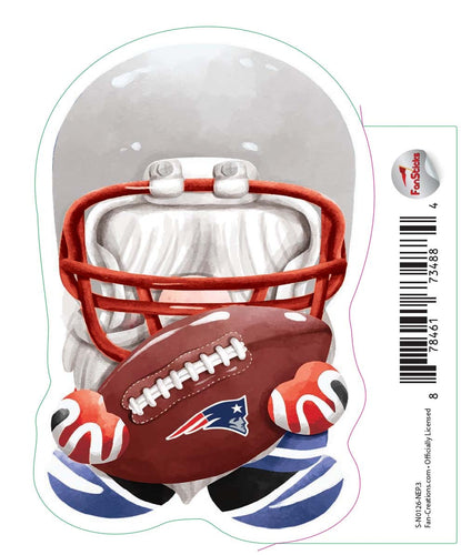 Fan Creations Decal New England Patriots 3in Decal Gnome with Football