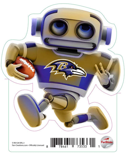 Fan Creations Decal Baltimore Ravens 3in Decal Robot