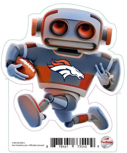 Fan Creations Decal Denver Broncos 3in Decal Robot