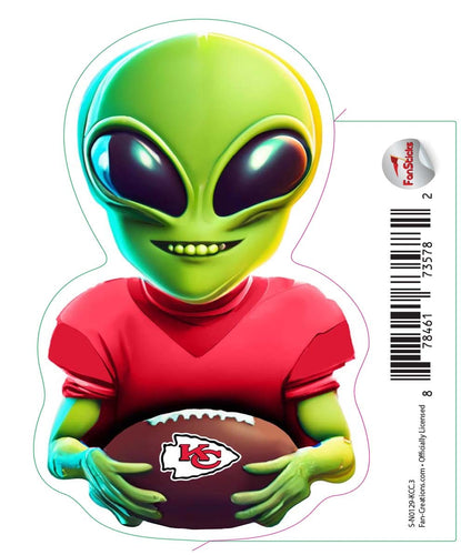 Fan Creations Decal Kansas City Chiefs 3in Decal Alien