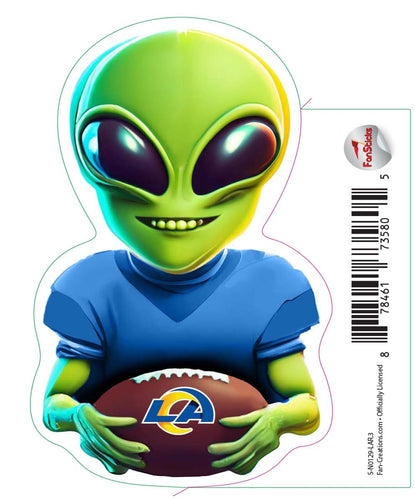 Fan Creations Decal Los Angeles Rams 3in Decal Alien