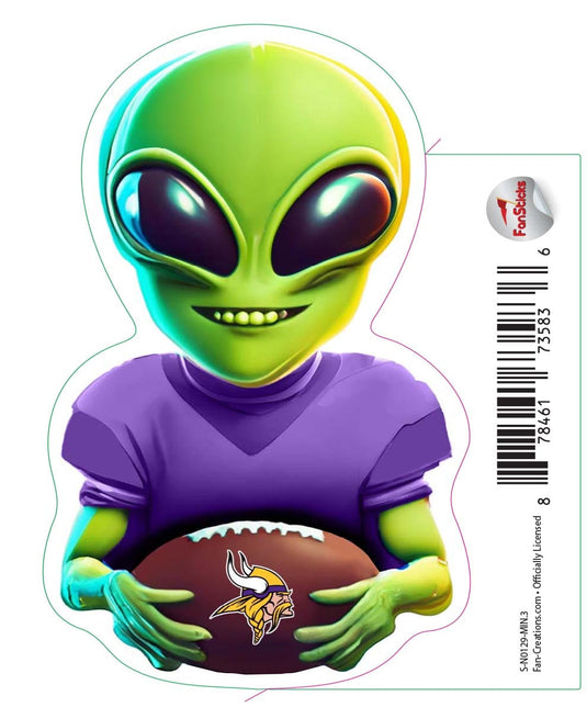 Fan Creations Decal Minnesota Vikings 3in Decal Alien