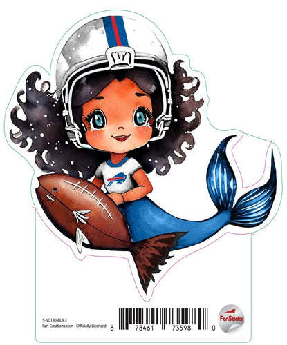 Fan Creations Decal Buffalo Bills 3in Decal Mermaid AI