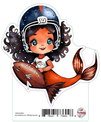 Fan Creations Decal Denver Broncos 3in Decal Mermaid