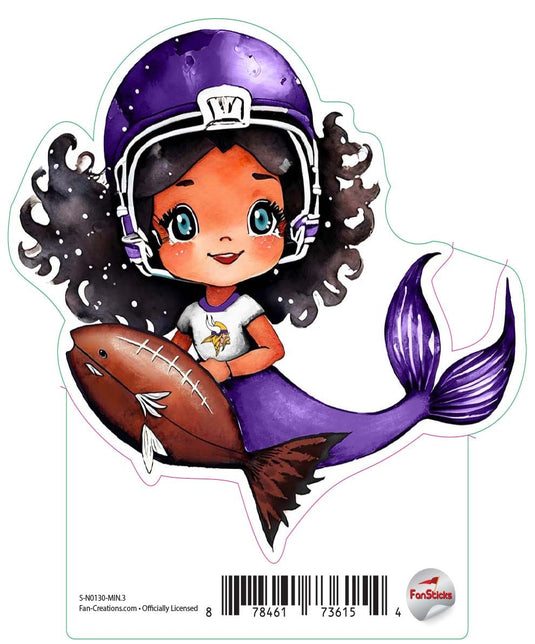 Fan Creations Decal Minnesota Vikings 3in Decal Mermaid