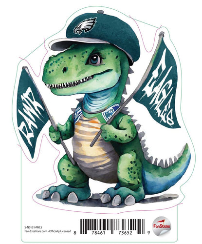 Fan Creations Decal Philadelphia Eagles 3in Decal T-Rex Fan