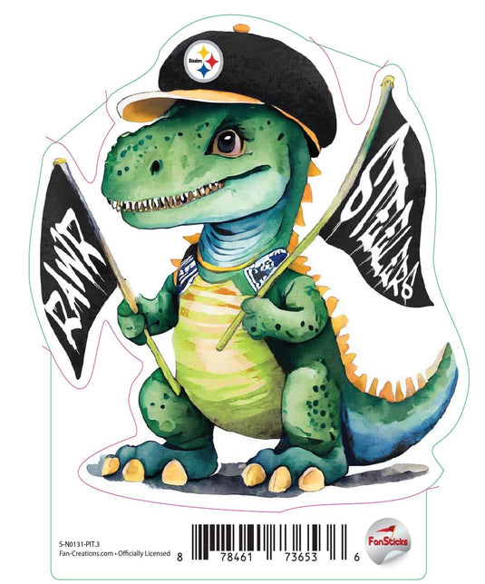 Fan Creations Decal Pittsburgh Steelers 3in Decal  TRex Fan