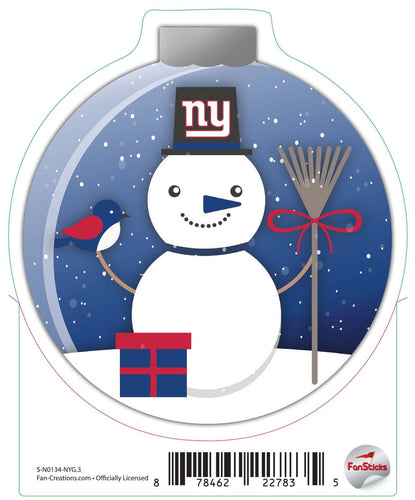 Fan Creations Decal New York Giants 3in Decal Snowman Ornament