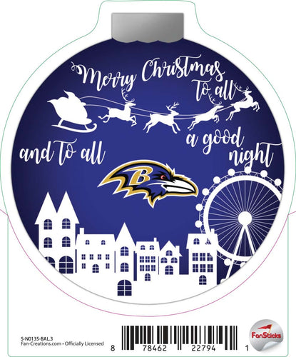 Fan Creations Decal Baltimore Ravens 3in Decal Town Ornament