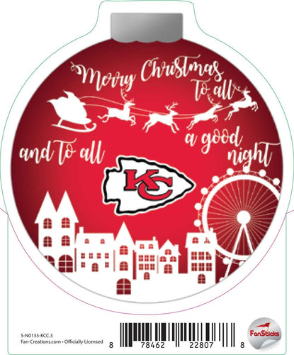 Fan Creations Decal Kansas City Chiefs 3in Decal Town Ornament