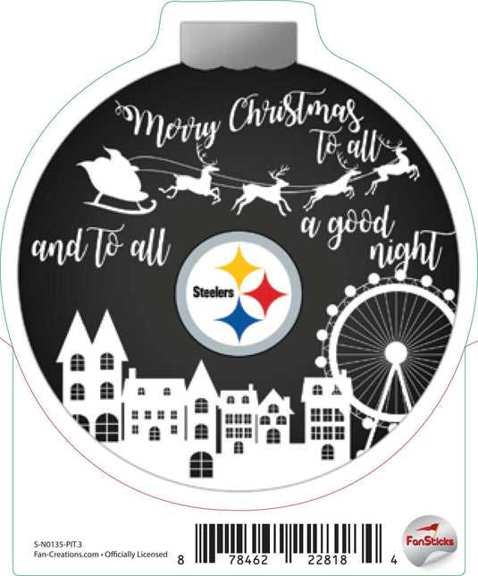 Fan Creations Decal Pittsburgh Steelers 3in Decal  Town Ornament