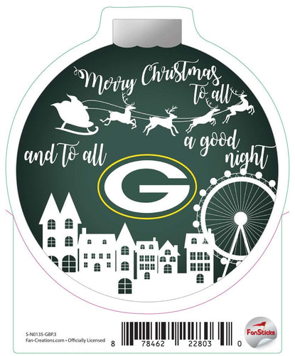 Fan Creations Decal Green Bay Packers 3in Decal Town Ornament