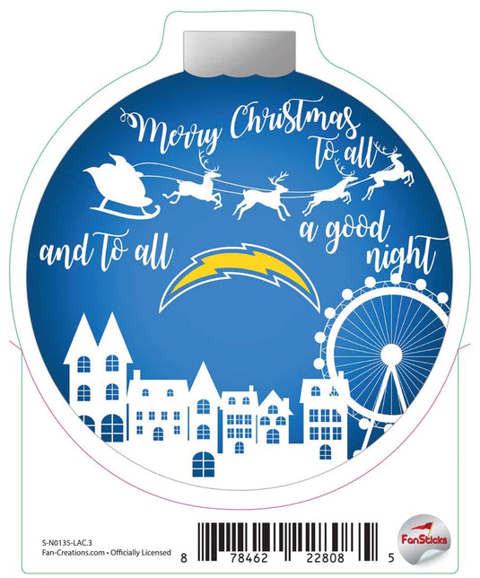 Fan Creations Decal Los Angeles Chargers 3in Decal Town Ornament