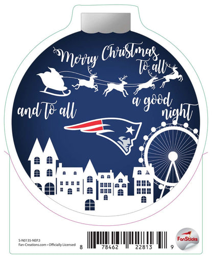 Fan Creations Decal New England Patriots 3in Decal Town Ornament