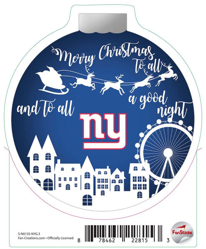 Fan Creations Decal New York Giants 3in Decal Town Ornament