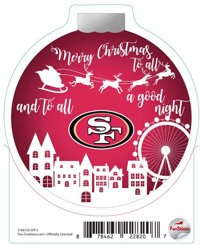 Fan Creations Decal San Francisco 49ers 3in Decal - Town Ornament