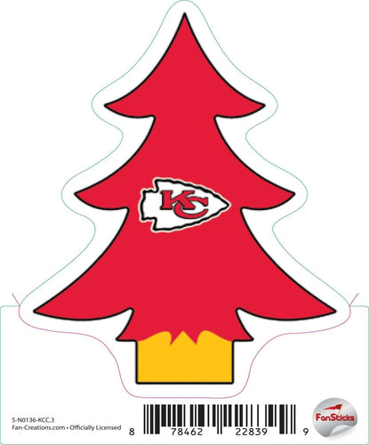 Fan Creations Decal Kansas City Chiefs 3in Decal Christmas Tree