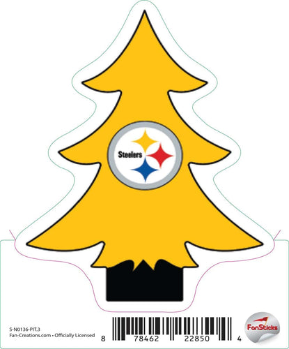 Fan Creations Decal Pittsburgh Steelers 3in Decal  Christmas Tree