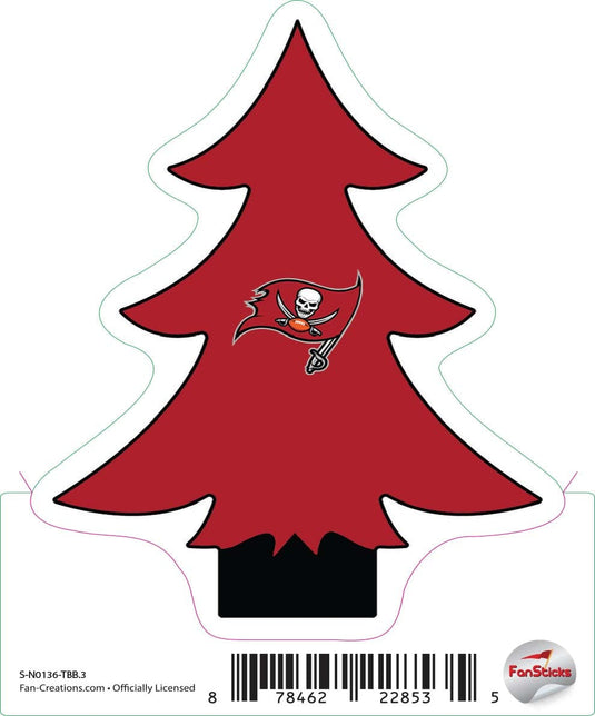 Fan Creations Decal Tampa Bay Buccaneers 3in Decal - Christmas Tree