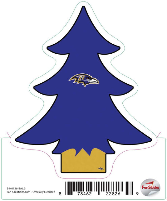 Fan Creations Decal Baltimore Ravens 3in Decal Christmas Tree