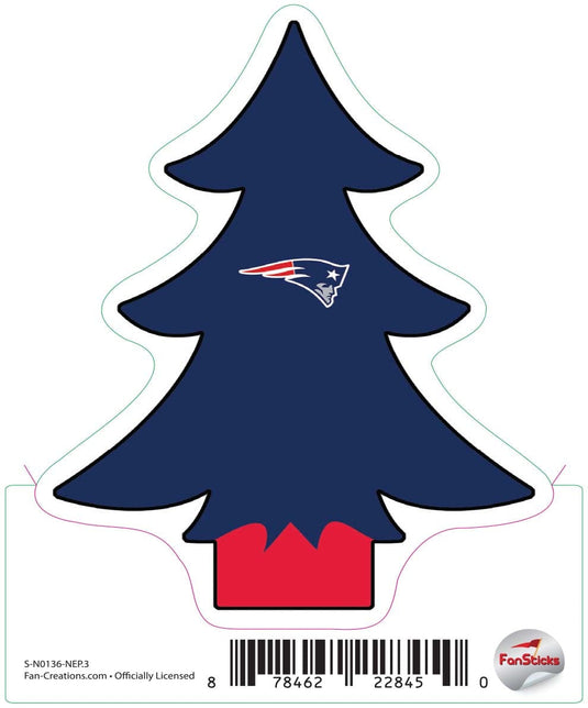 Fan Creations Decal New England Patriots 3in Decal Christmas Tree