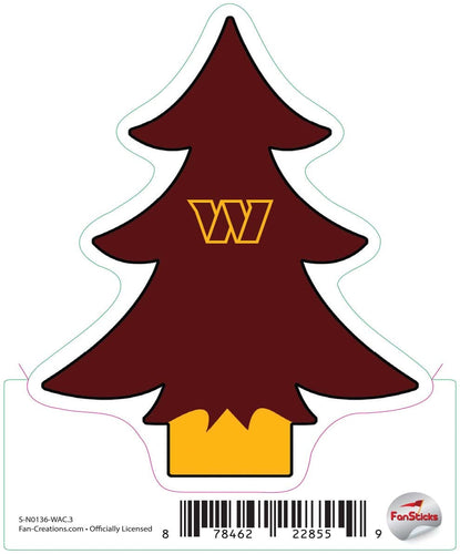 Fan Creations Decal Washington Commanders 3in Decal - Christmas Tree