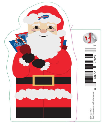 Fan Creations Decal Buffalo Bills 3in Decal Santa