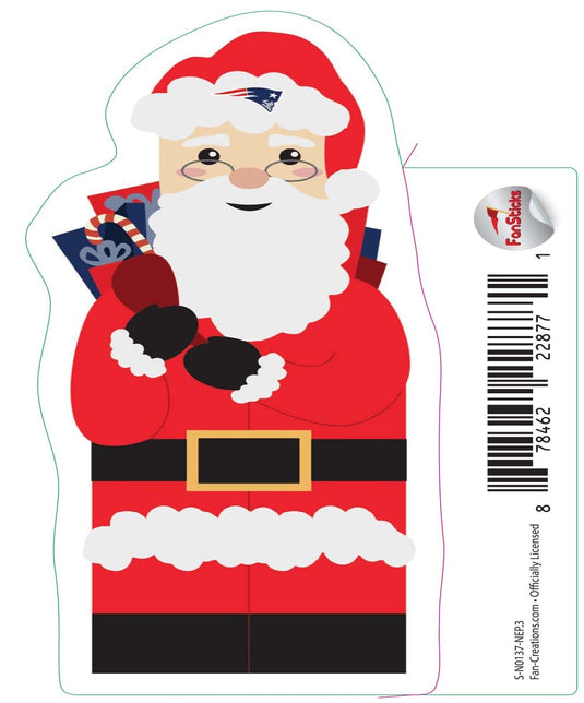 Fan Creations Decal New England Patriots 3in Decal Santa