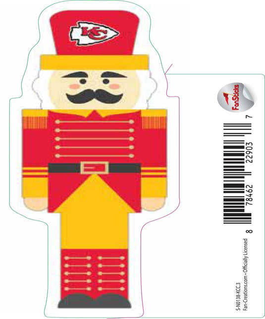 Fan Creations Decal Kansas City Chiefs 3in Decal Nutcracker